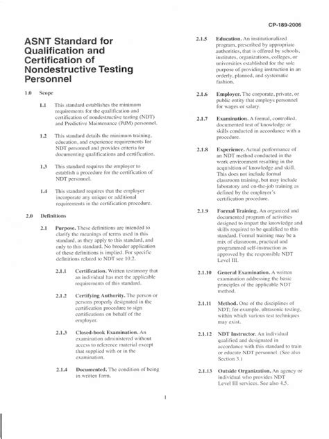 asnt requirements hardness testing personnel|ASNT Standards .